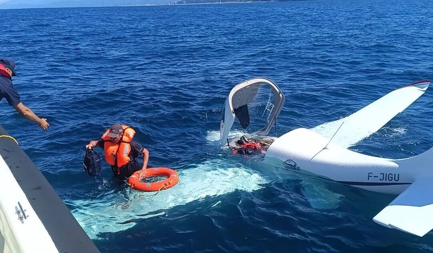 Gürcistan’dan havalandı, Rize açıklarında denize acil iniş yaptı